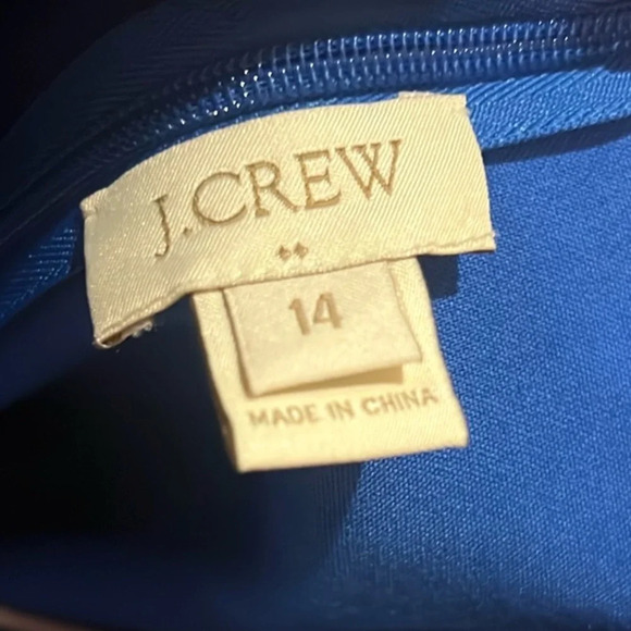 J. Crew Blue Sheath Mini cocktail Dress size 14 - Picture 2 of 10